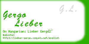gergo lieber business card